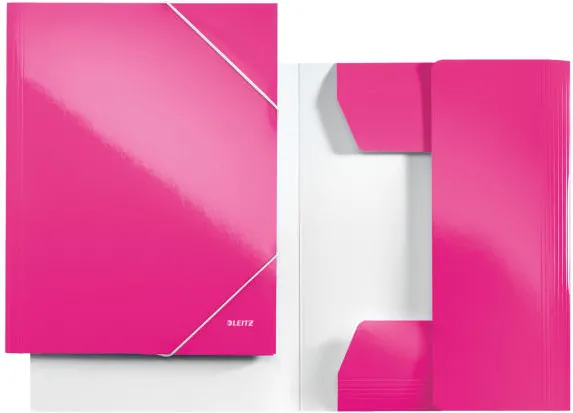 Leitz Mapa carton cu elastic LEITZ Wow - roz metalizat