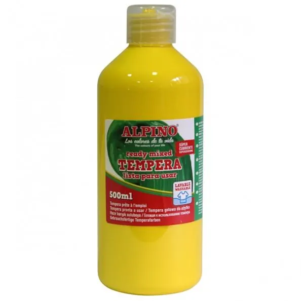 Alpino Tempera lavabila, 500ml, Alpino - galbena