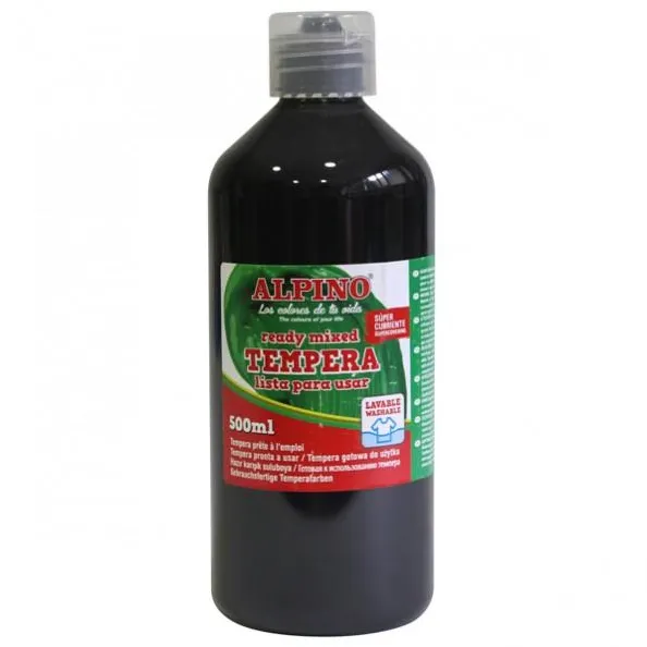 Alpino Tempera lavabila, 500ml, Alpino - negru