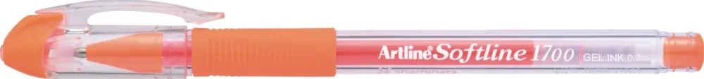 Artline Pix cu gel ARTLINE Softline 1700, rubber grip, varf 0.7mm - orange fluorescent