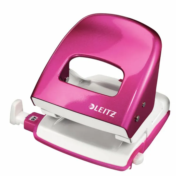 Leitz Perforator metalic, 30 coli, LEITZ 5008 - roz metalizat