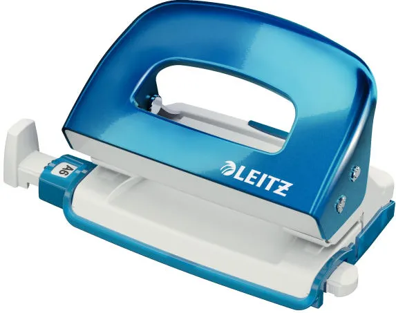 Leitz Perforator LEITZ Mini 5060, 10 coli - albastru metalizat