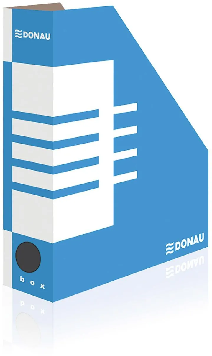 DONAU Suport vertical pentru cataloage, A4 - 8cm latime, din carton, DONAU - albastru