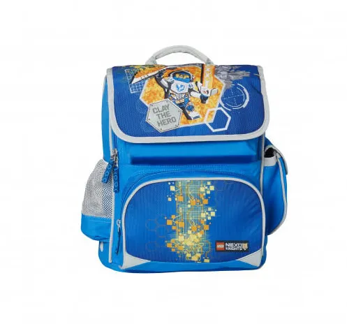 LEGO Ghiozdan scoala Easy, LEGO Core Line - design bleu Nexo Knights