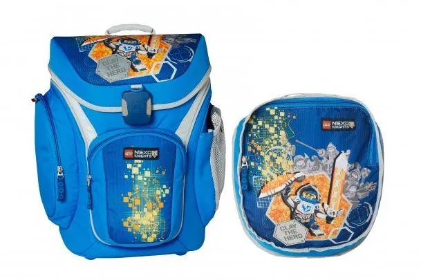 LEGO Ghiozdan scoala Explorer + sac sport, LEGO Core Line - design bleu Nexo Knights