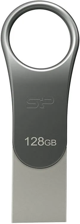 Memorie USB SILICON-POWER Mobile C80 128 GB USB Type-A / USB Type-C 3.0 (3.1 Gen 1) Titanium