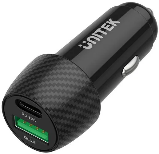 Unitek INCARCATOR AUTO UNITEK 38W, USB-A USB-C, QC3.0, P1400A
