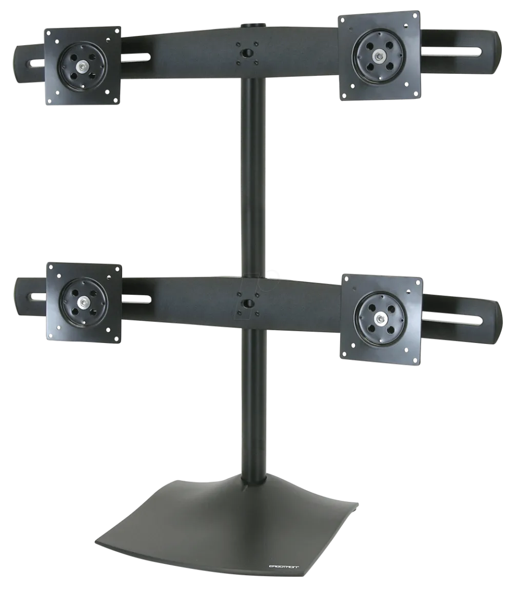 Suport TV / Monitor Ergotron 33-324-200 DS100 SERIE QUAD LCD STAND/BLACK MAX 24IN CROSSBAR 4CLAMP
