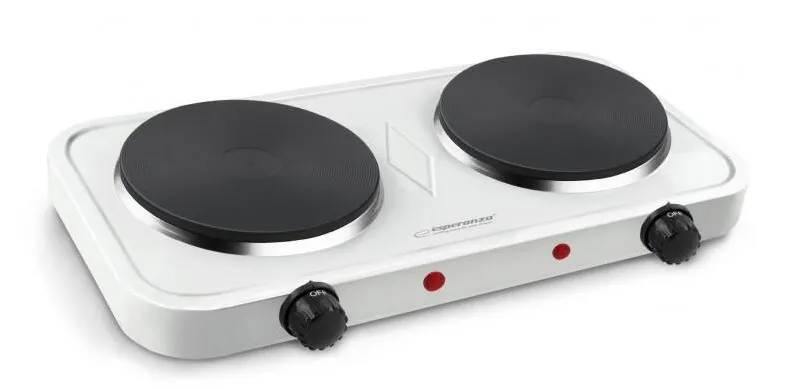 Plita Esperanza EKH010W Ajustabila Electrica, 2 heating fields, white