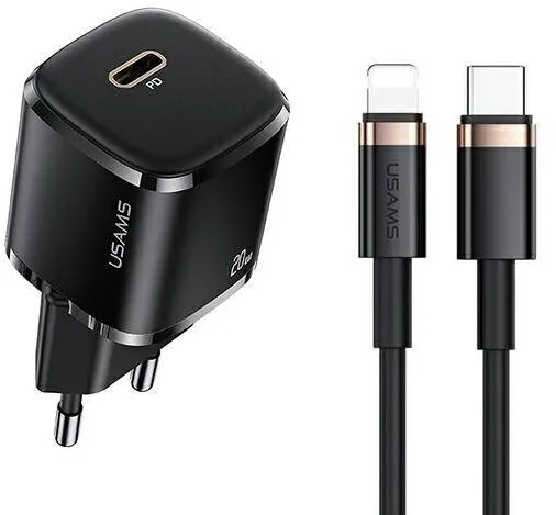 Incarcator   USAMS 1x USB-C T36+Lightning PD