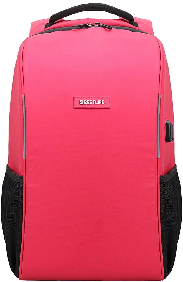 BestLife Rucsac Travel Safe, 46x29x17cm, compartiment tableta si laptop 15.6 inch, rosu