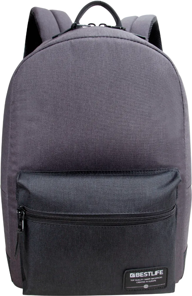 BestLife Rucsac Audrey, 42x28x16cm, compartiment laptop 14.1 inch, gri