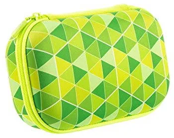 ZipIT Penar cu fermoar, Colorz Storage box - triunghiuri verzi