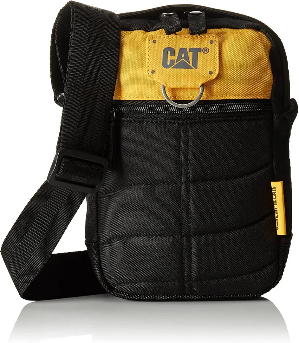 Caterpillar Borseta mini de umar Millennial Classic - Rodney, material 600D polyester - negru/galben