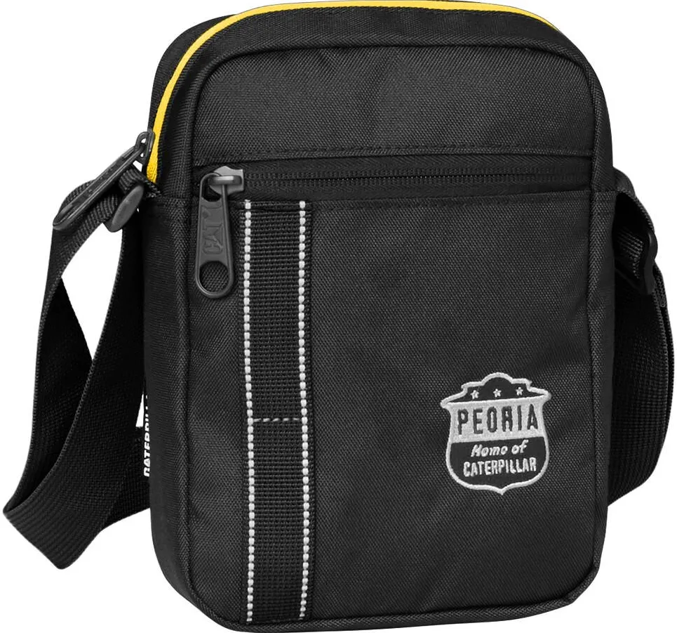 Caterpillar Borseta de umar Mochilas rPET Peoria, material 600D poliester - negru/galben
