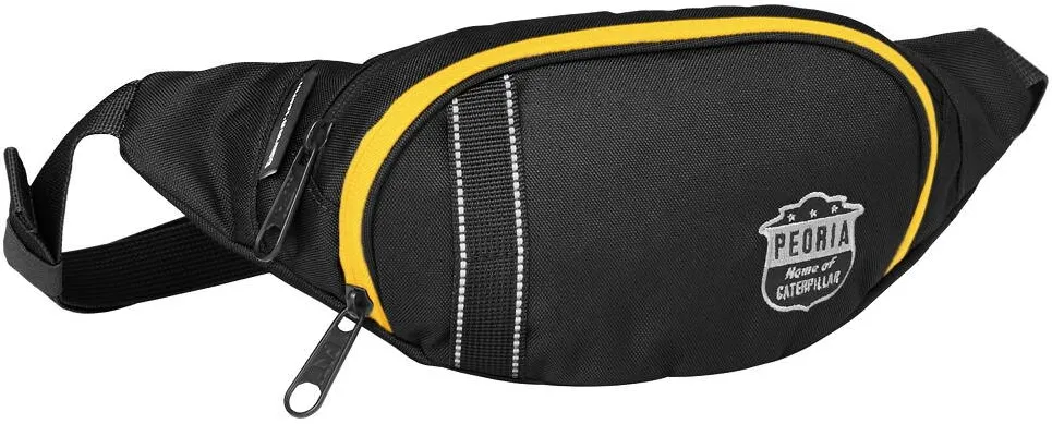 Caterpillar Borseta Mochilas rPET Peoria, material 600D poliester - negru/galben