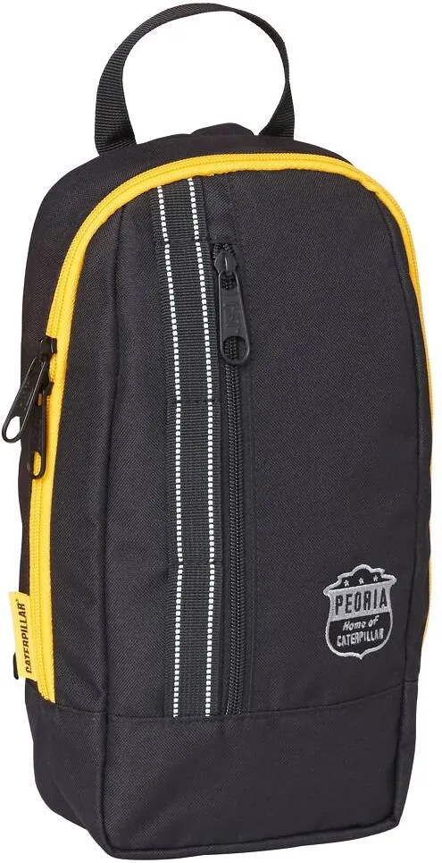 Caterpillar Geanta de umar Mochilas rPET Peoria, material 600D poliester - negru/galben