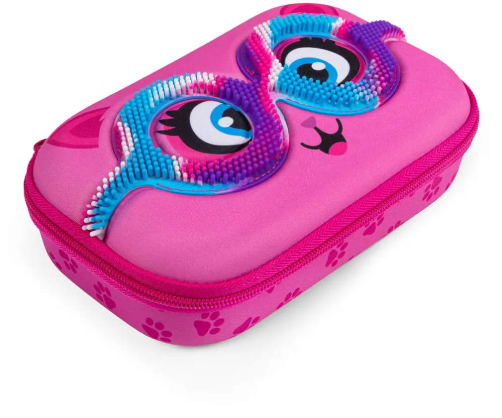 ZipIT Penar cu fermoar Sensory Storage Box - Pink Kitty