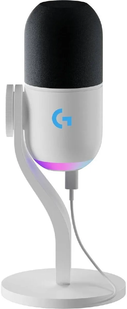 Microfon LOGITECH Microfon Gaming Logitech Yeti GX Dynamic RGB, LIGHTSYNC, Alb
