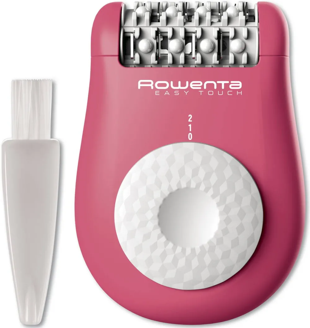 ROWENTA Epilator Easy Touch EP1110F1, 2 trepte de viteza, 24 pensete, 4.8 W, sistem de masaj cu bile, roz