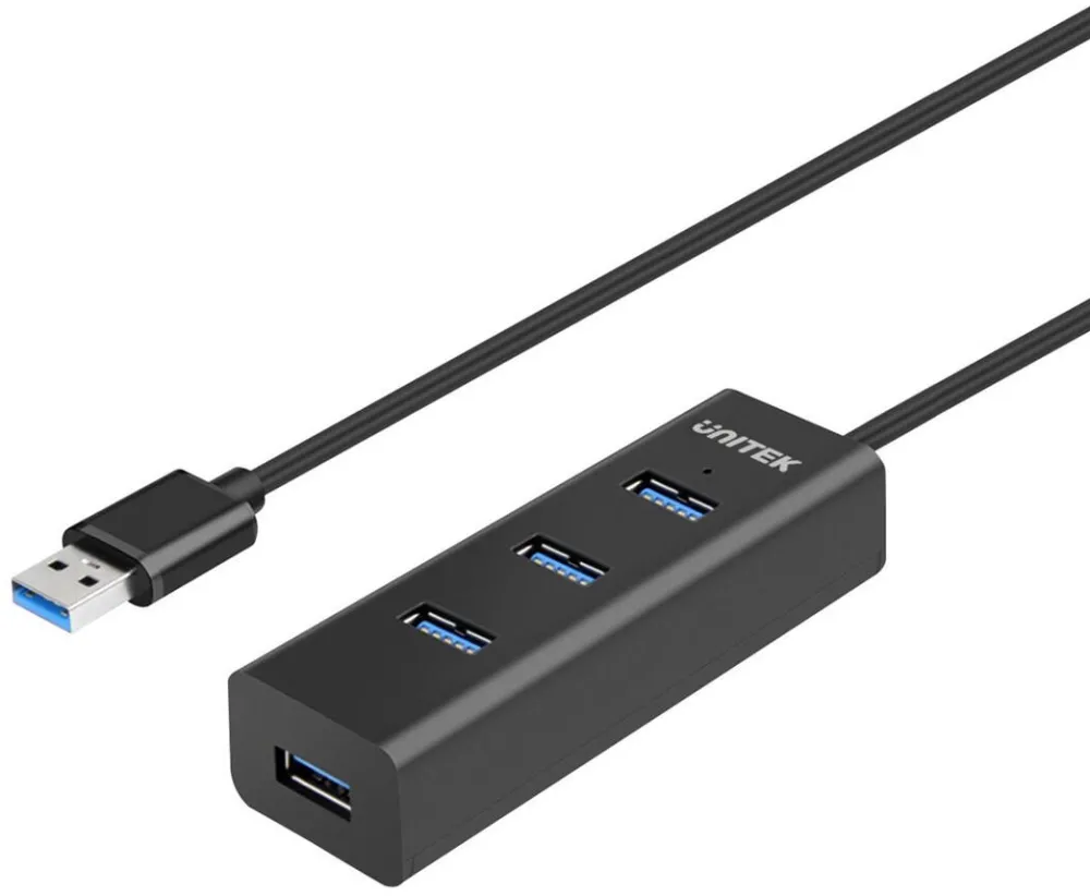 Hub USB Unitek Y-3089V01 interface hub USB 3.2 Gen 1 (3.1 Gen 1) Type-A 5000 Mbit/s Black