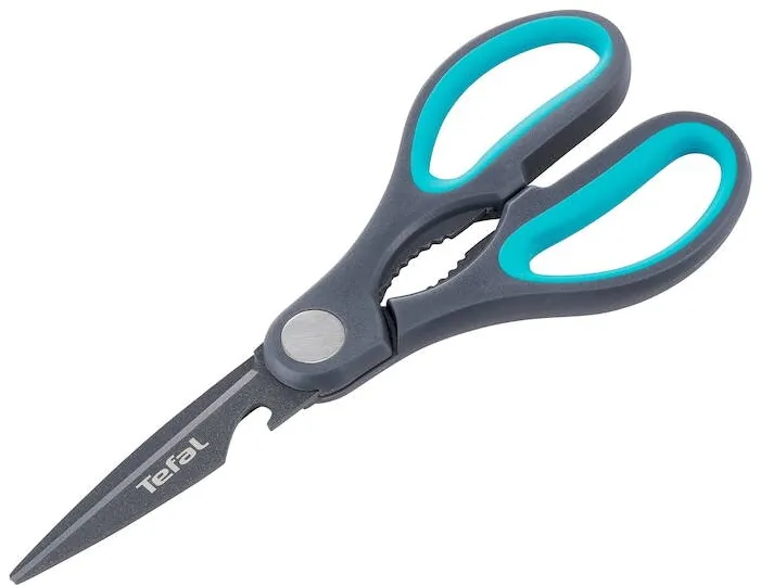 TEFAL Foarfeca de bucatarie 3 in 1 Fresh Kitchen, desfacator integrat, accesoriu zdrobit nuci, gri/albastru