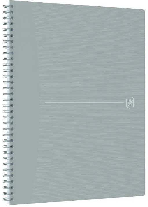 Oxford Caiet cu spirala, OXFORD Origins, A4+, 70 file-90gsm, Scribzee, coperta PP gri deschis - dictando