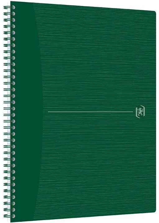 Oxford Caiet cu spirala, OXFORD Origins, A4+, 70 file-90gsm, Scribzee, coperta PP verde - mate