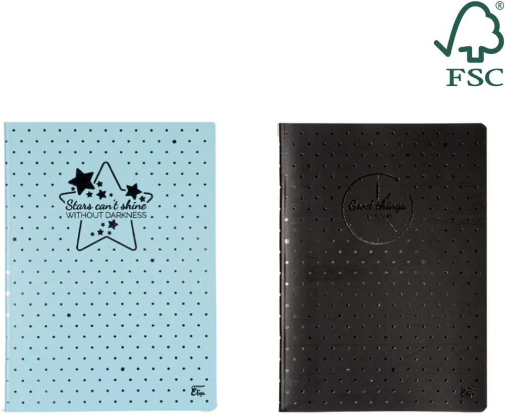 Caiete scolare import Caiet A5, 48 file, 80gsm, coperta carton 300gsm, design dots - dictando