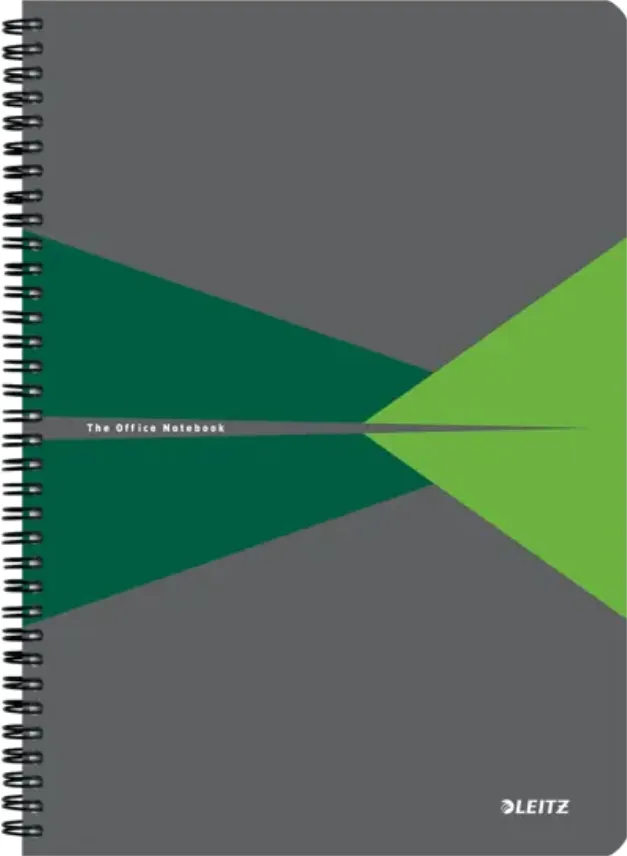 Leitz Caiet de birou LEITZ Office, PP, certificare FSC, reciclabil, A4, 90 coli, cu spira, dictando