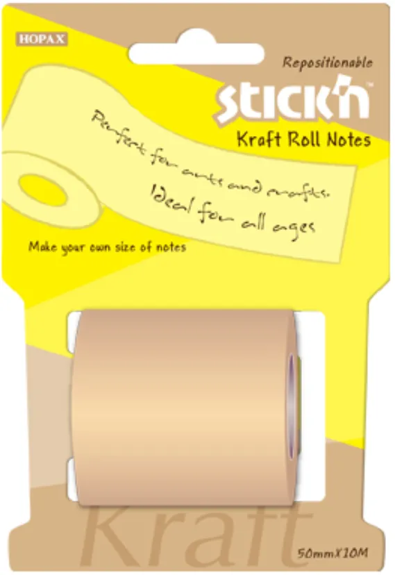 Hopax Rezerva notes autoadeziv in rola, pentru dispenser, 50 mm x 10 m, Stick"n - kraft