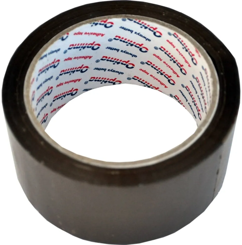Optima Banda adeziva 72mm x 66 y, 38 microni, Optima - maro