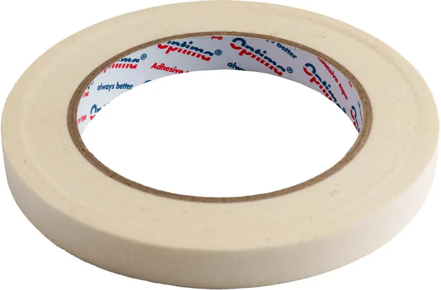 Optima Banda adeziva din hartie 12mm x 50 m, 135 microni, Optima
