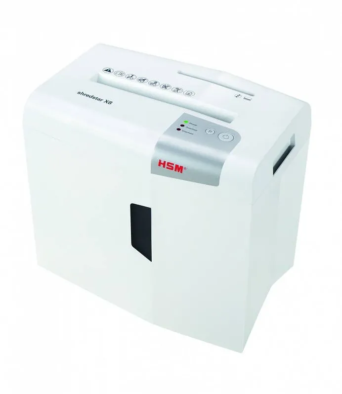 HSM Distrugator documente manual HSM ShredStar X 8, 8 coli, cross cut (4.5 x 30mm), securitate 4