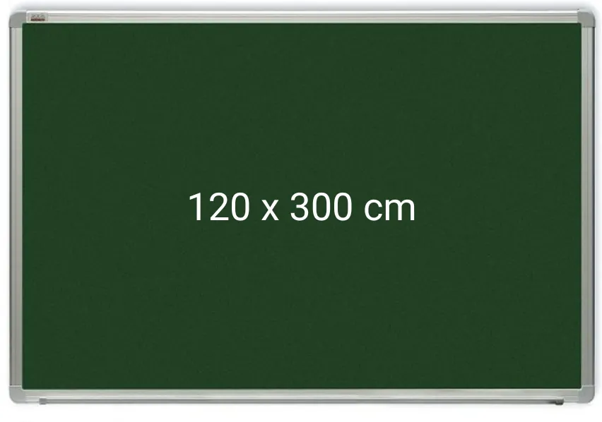 Sisteme afisare Optima Tabla verde magnetica cu rama din aluminiu, 120 x 300 cm, pentru creta, Optima