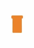 Djois T-cards, din hartie, 100buc/set, format 2 - (85 x 48mm, top 60mm) - orange