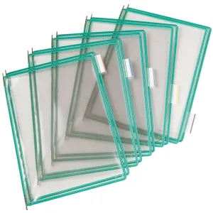 Djois Buzunare prezentare pentru display, A4, (10 buc/set), rama metalica, DJOIS - verde