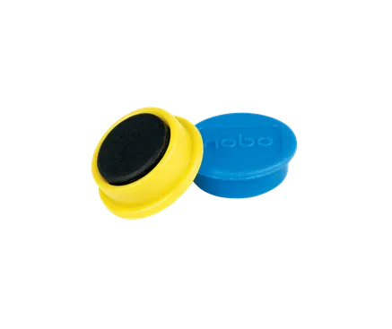 Nobo Magneti pentru table NOBO, diametru 38 mm, sustin 20 coli, 10 buc/set, diverse culori