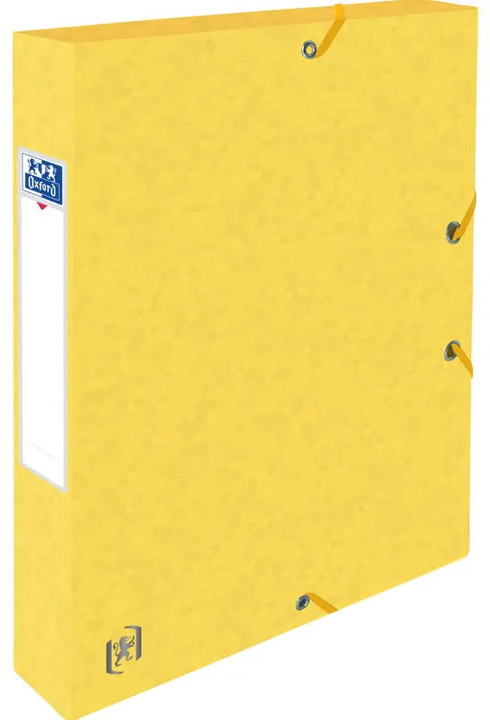 Oxford Mapa A4, carton MultiStrat 390gsm, cu elastic, 40mm latime, OXFORD Top File - galben
