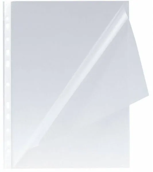Q-CONNECT Folie protectie "L" pentru documente A4, 150 microni, 100 folii/set, Q-Connect - cristal