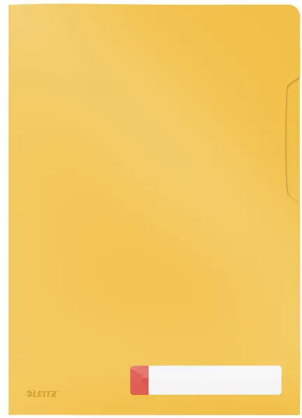 Leitz Mapa protectie LEITZ Cosy, deschidere L, PP, A4, 40 coli, cu eticheta, 3 buc/set, galben chihlimbar