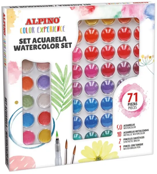 Alpino Acuarele 71 culori/cutie Alpino Color Experience