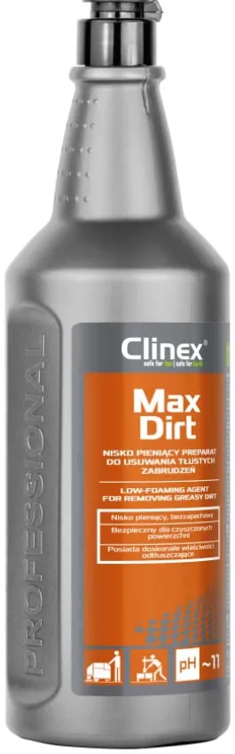 Clinex MaxDirt, 1 litru, cu pulverizator, solutie fara spuma, pentru suprafete murdare de grasime