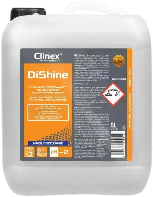 Clinex DiShine, 5 litri, lichid de stralucire pentru masini de spalat vase
