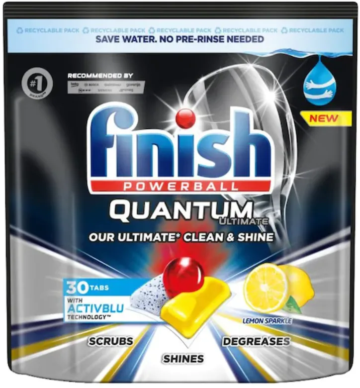 Chemia FINISH Quantum Ultimate Lemon, tablete detergent pentru masina de spalat vase,30buc/cutie