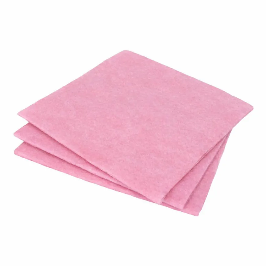 York Lavete universale, 38 x 35cm, 10 buc/set, 140gsm, ideale pt. Horeca, nu lasa scame, CleanUp - roz