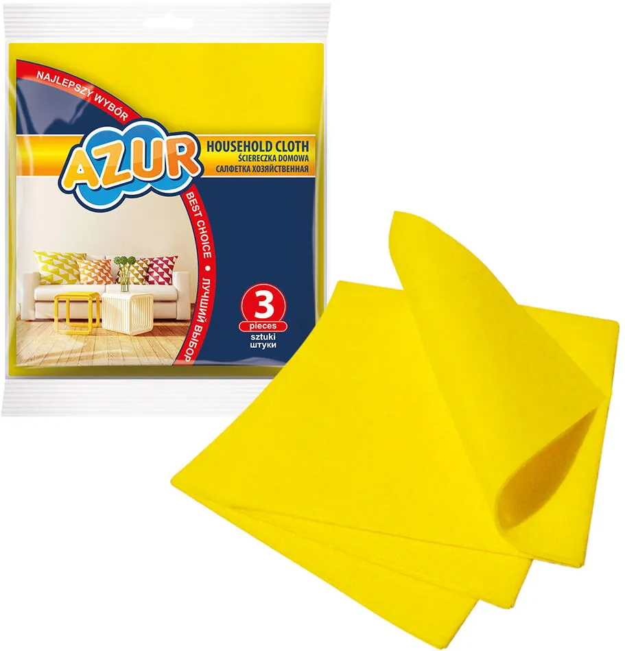 York Lavete universale, 35 x 35cm, 3 buc/set, AZUR - galbene