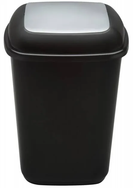 Plafor Cos plastic reciclare selectiva, capacitate 90l, PLAFOR Quatro - negru cu capac gri - altele
