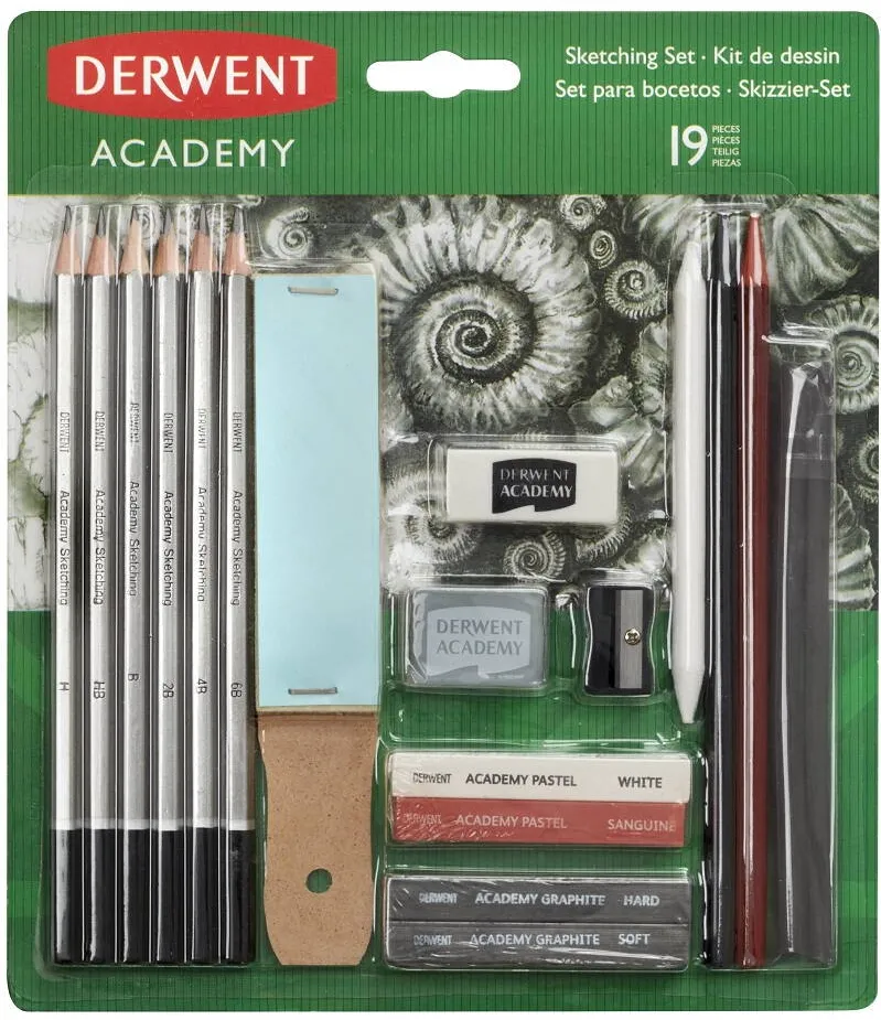 DERWENT Set complet pentru schite DERWENT Academy, creioane grafit, 19 buc/set
