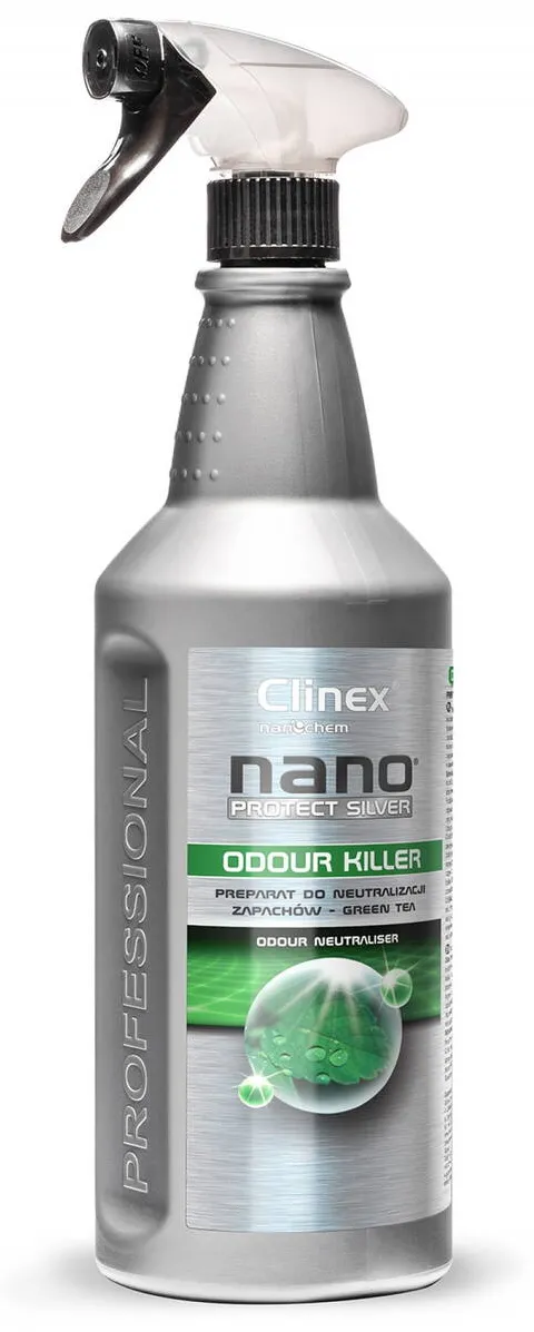 Clinex NanoProtect Odour Killer-Green Tea, 1 litru, pulverizator, odorizant lichid, neutralizeaza mi
